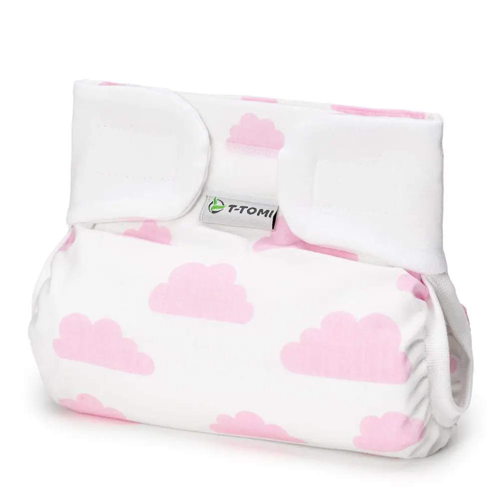 T-TOMI Ortopedické abdukční kalhotky - suchý zip Pink clouds (5-9kg)