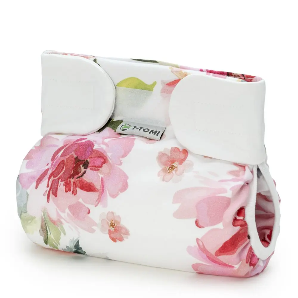 T-TOMI Ortopedické abdukční kalhotky - suchý zip Watercolour flowers (3-6kg)