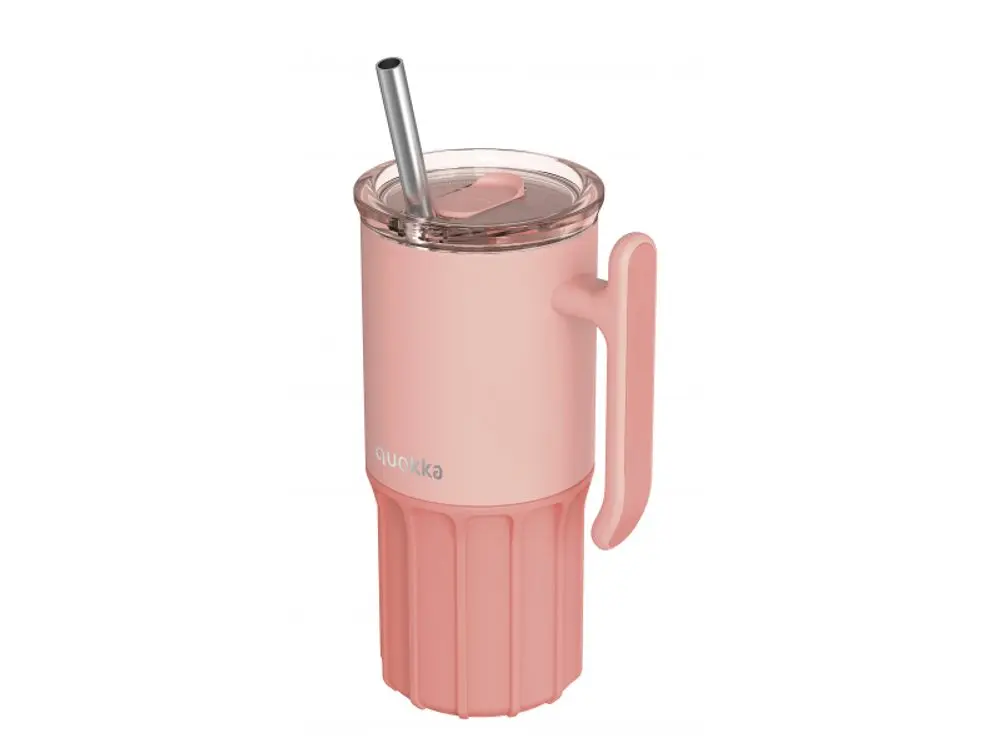 Nerezový termohrnček so slamkou Umi Peachy Pink 720 ml