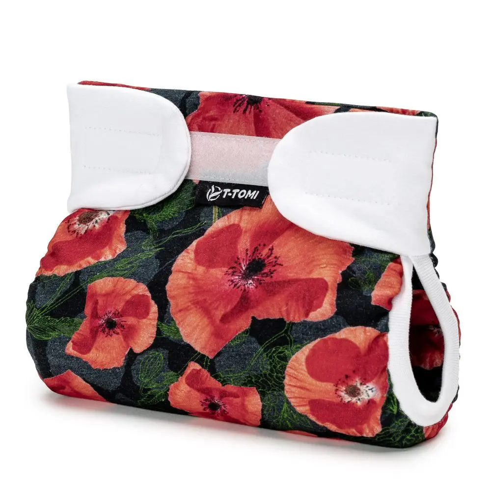T-TOMI Ortopedické abdukční kalhotky - suchý zip Poppies (5-9kg)