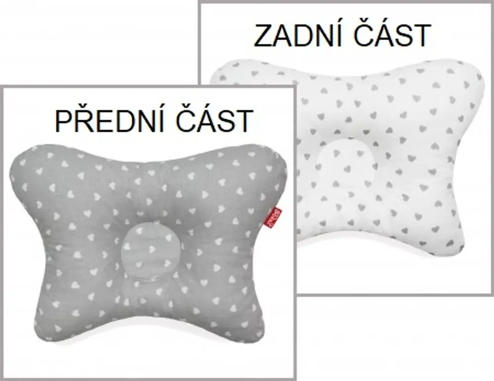 Scamp Polštářek (LittleHeartGreyWhite)