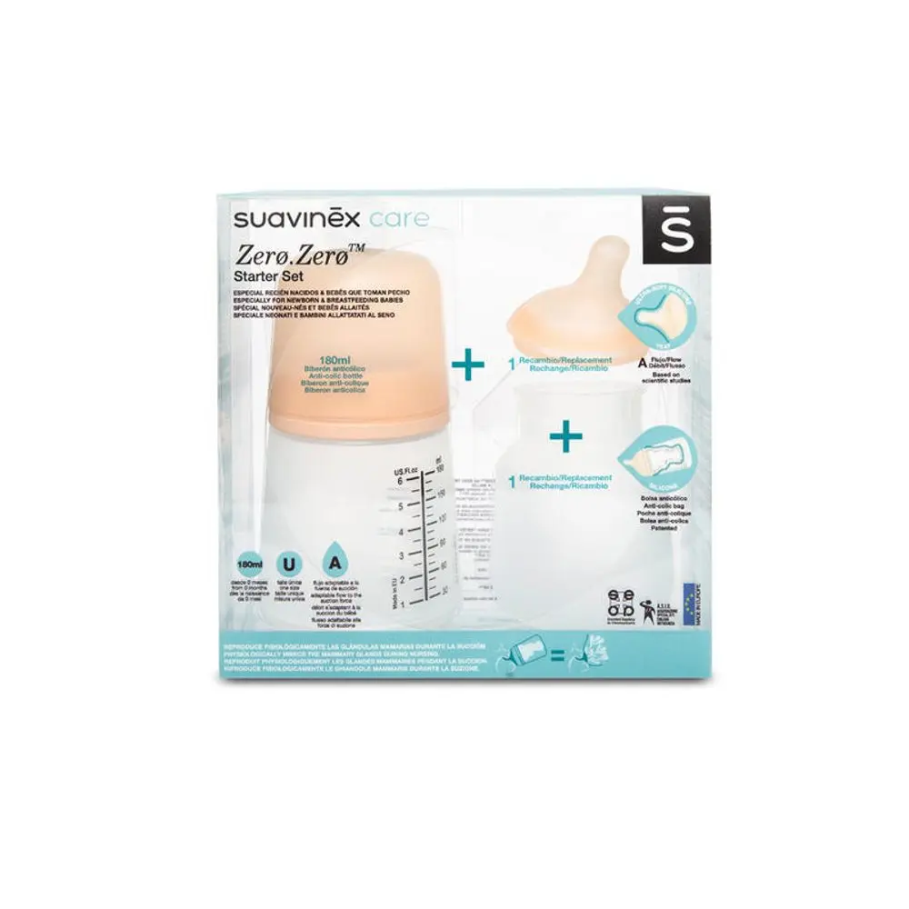Suavinéx Antikoliková láhvička Zerø.Zerø 180ml A - SADA