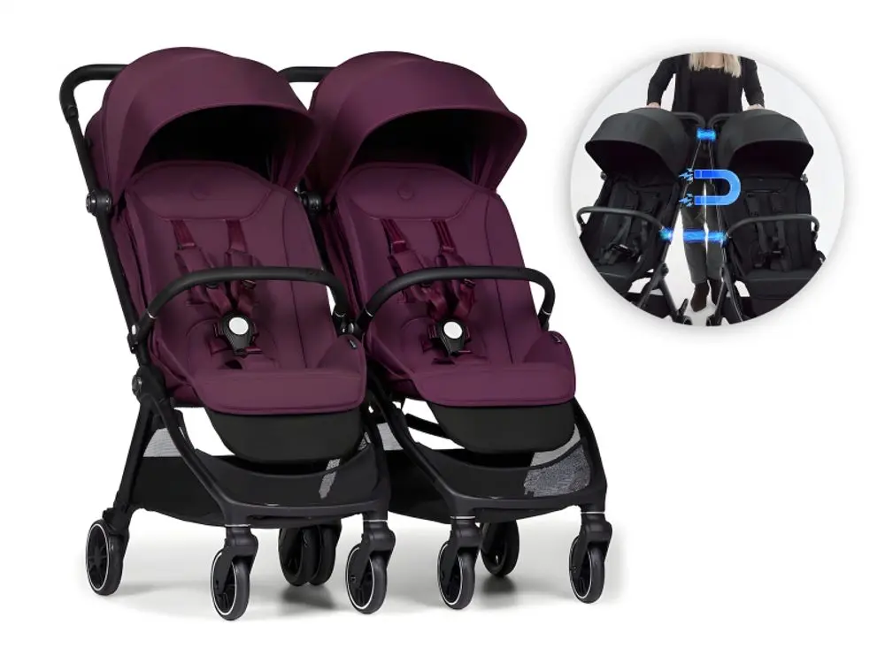 Bumprider Connect Mini 2x kočárek s madlem Italian Plum