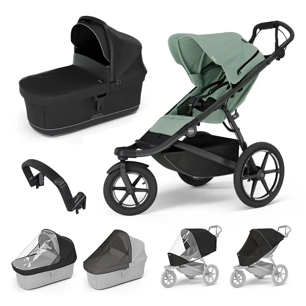 THULE Dvojkombinace 7v1 Urban Glide 3 + korba + příslušenství 2026 - Mist Green
