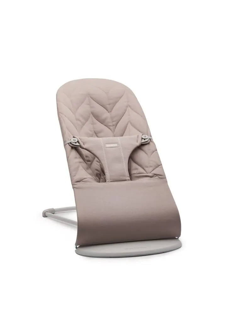 BABYBJORN Babybjorn lehátko BLISS Sand Grey Woven Petal, sv.šedá konstrukce