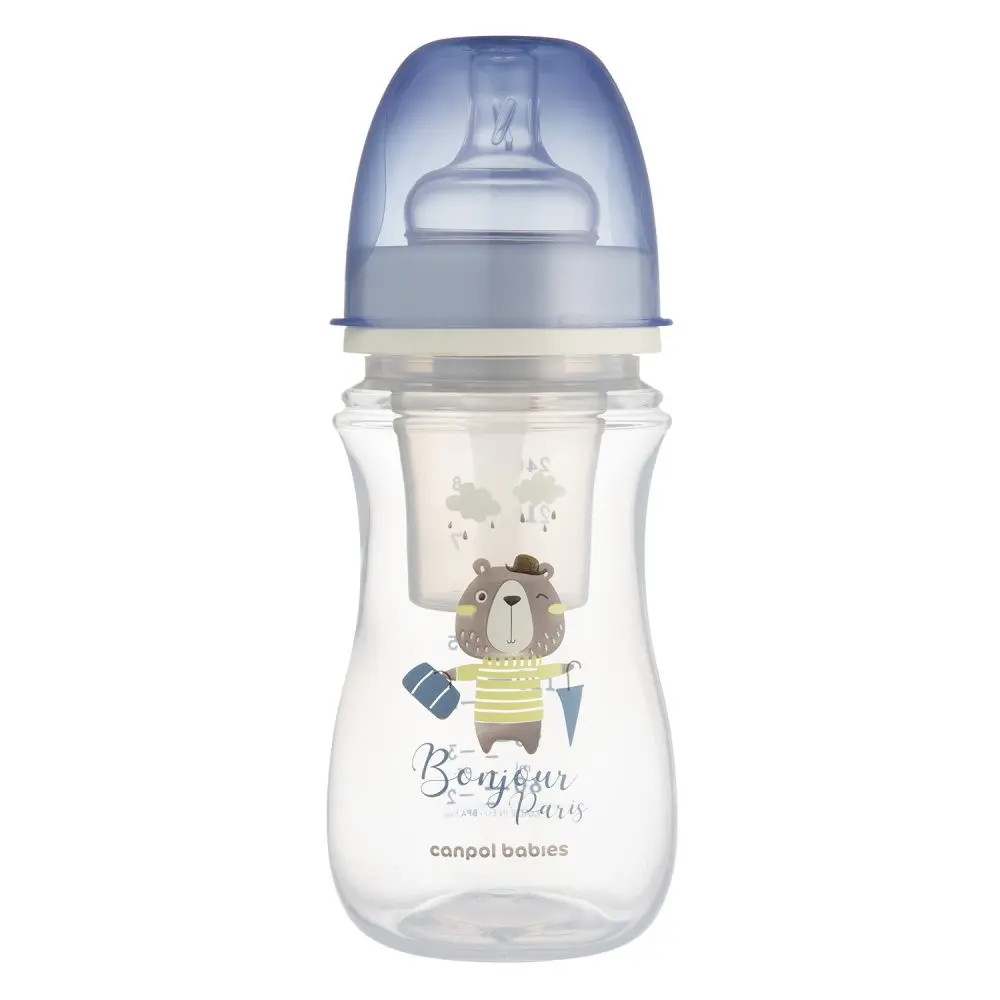 Canpol Babies Antikoliková kojenecká lahev Easy Start - Bonjour, 240 ml