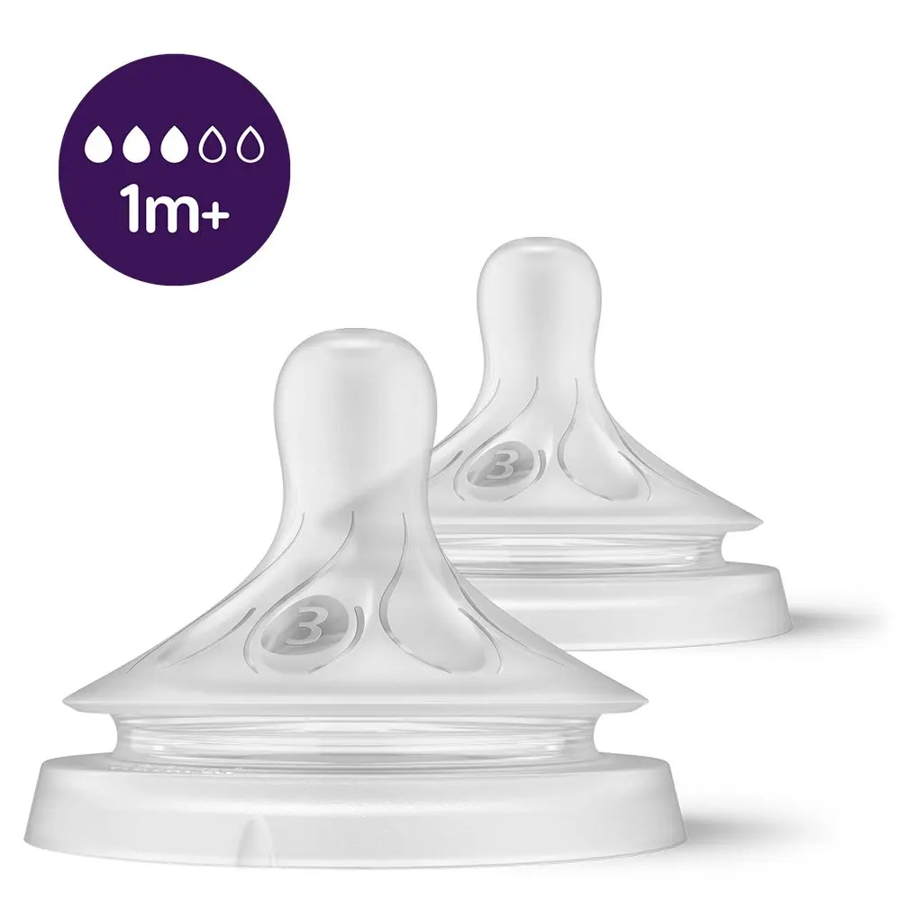 Avent Philips Savička Natural Response 3 pomalý průtok 1m+, 2 ks