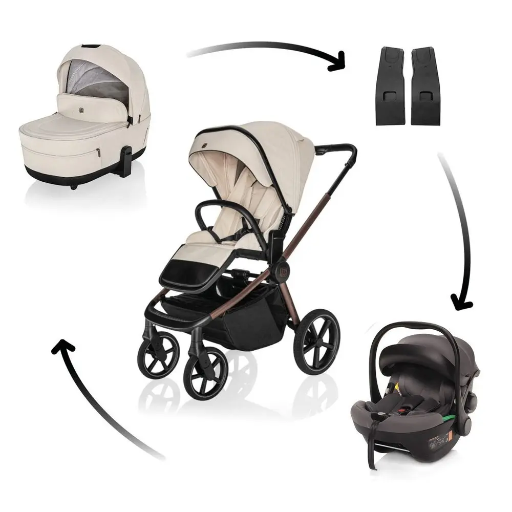 ZOPA Kočárek Move Cross 5X + autosedačka XM Plus i-Size - Quartz Beige