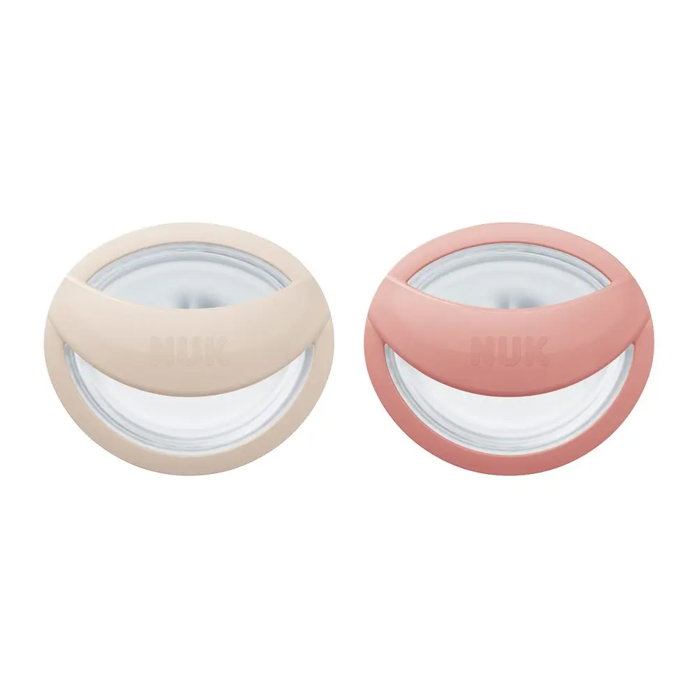 NUK Perfect Match dudlík 0-6m BEIGE/RED 2ks v boxu