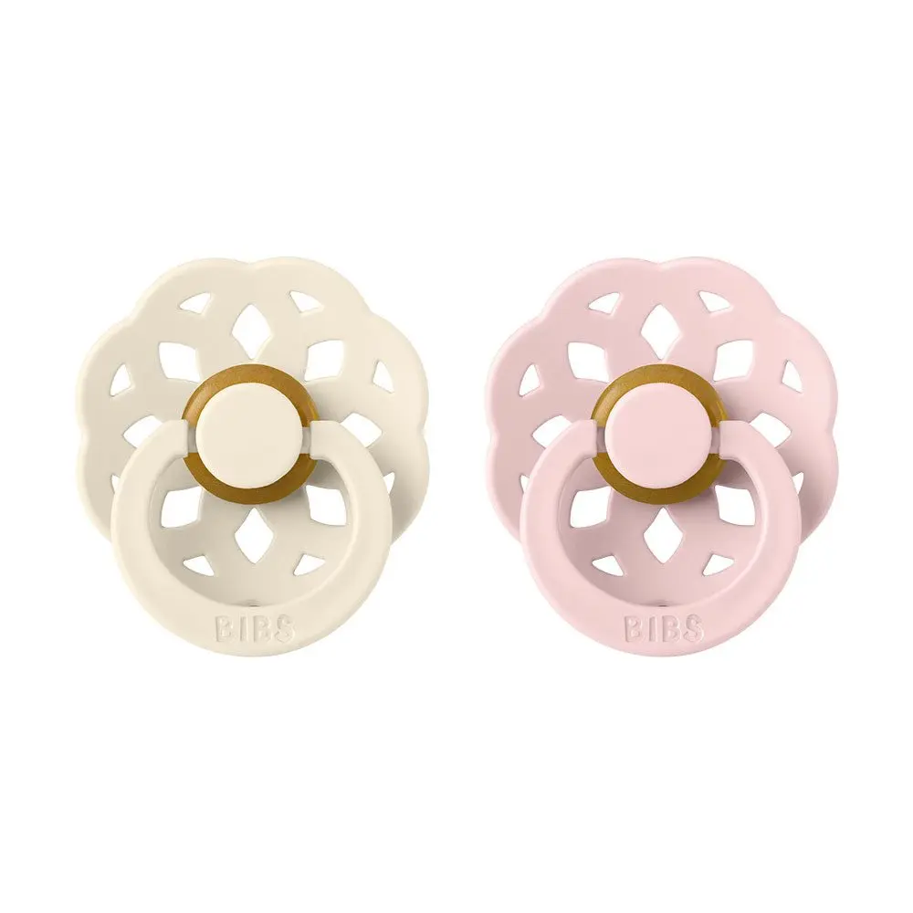 BIBS BOHEME dudlíky z přírodního kaučuku 2ks - vel. 2 Ivory + Blossom