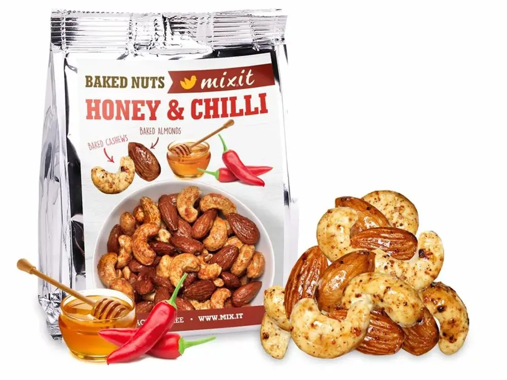 Oříšky z pece - med a chilli do kapsy