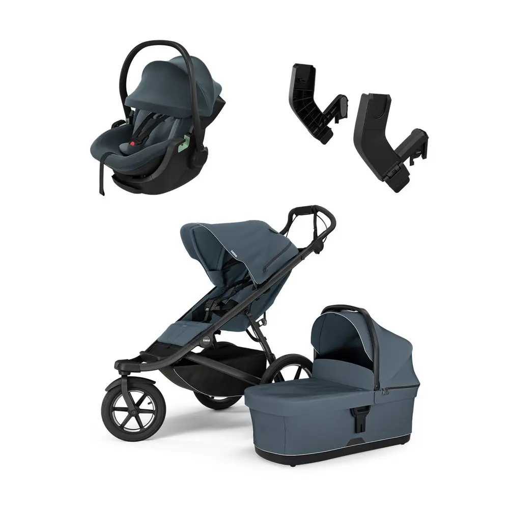 THULE Urban Glide 3 + korba + adaptéry + autosedačka Maple - Dark Slate