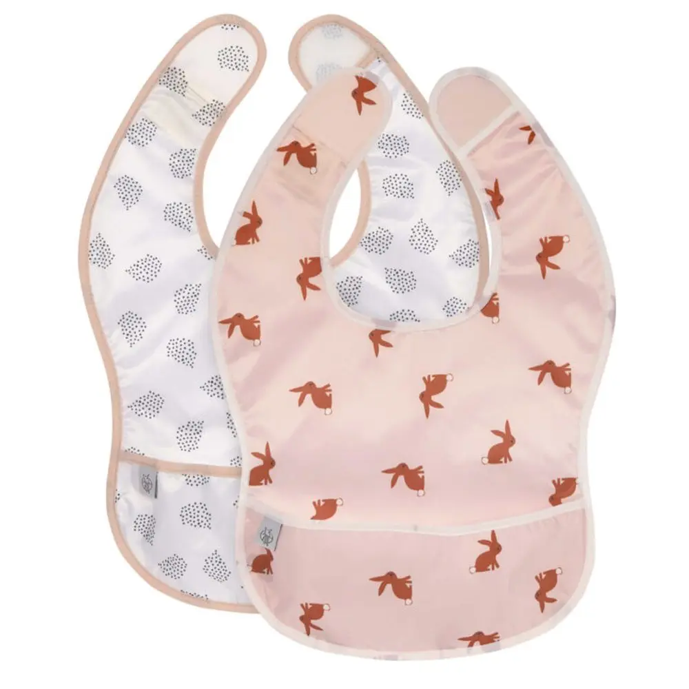 Set 2 ks bryndáků Lassig Lightweight Bib Little Forest rabbit uni