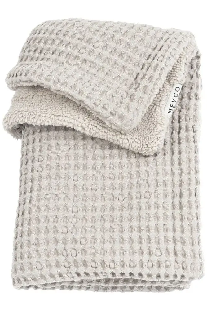 Meyco Deka Waffle Teddy fleece - Greige