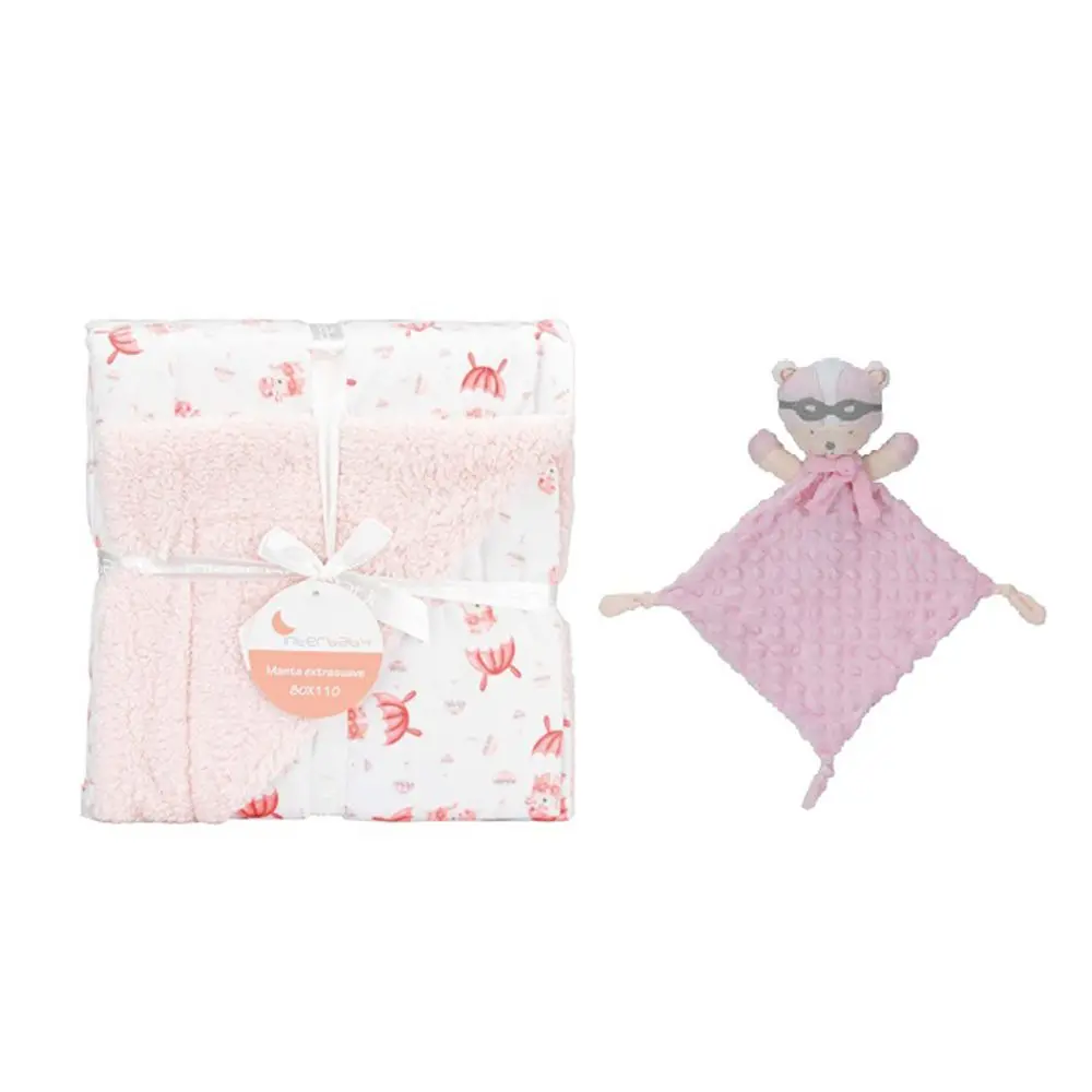 Interbaby Deka BERÁNEK & PADÁK + přítulka - růžová