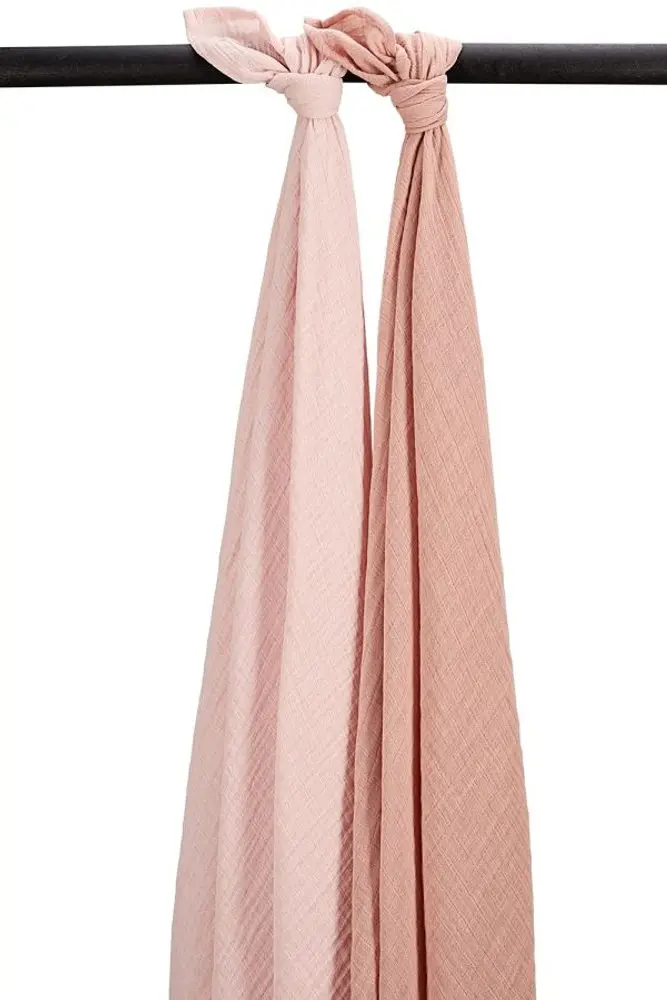 Meyco Mušelínové pleny 2-balení Soft rose/rose