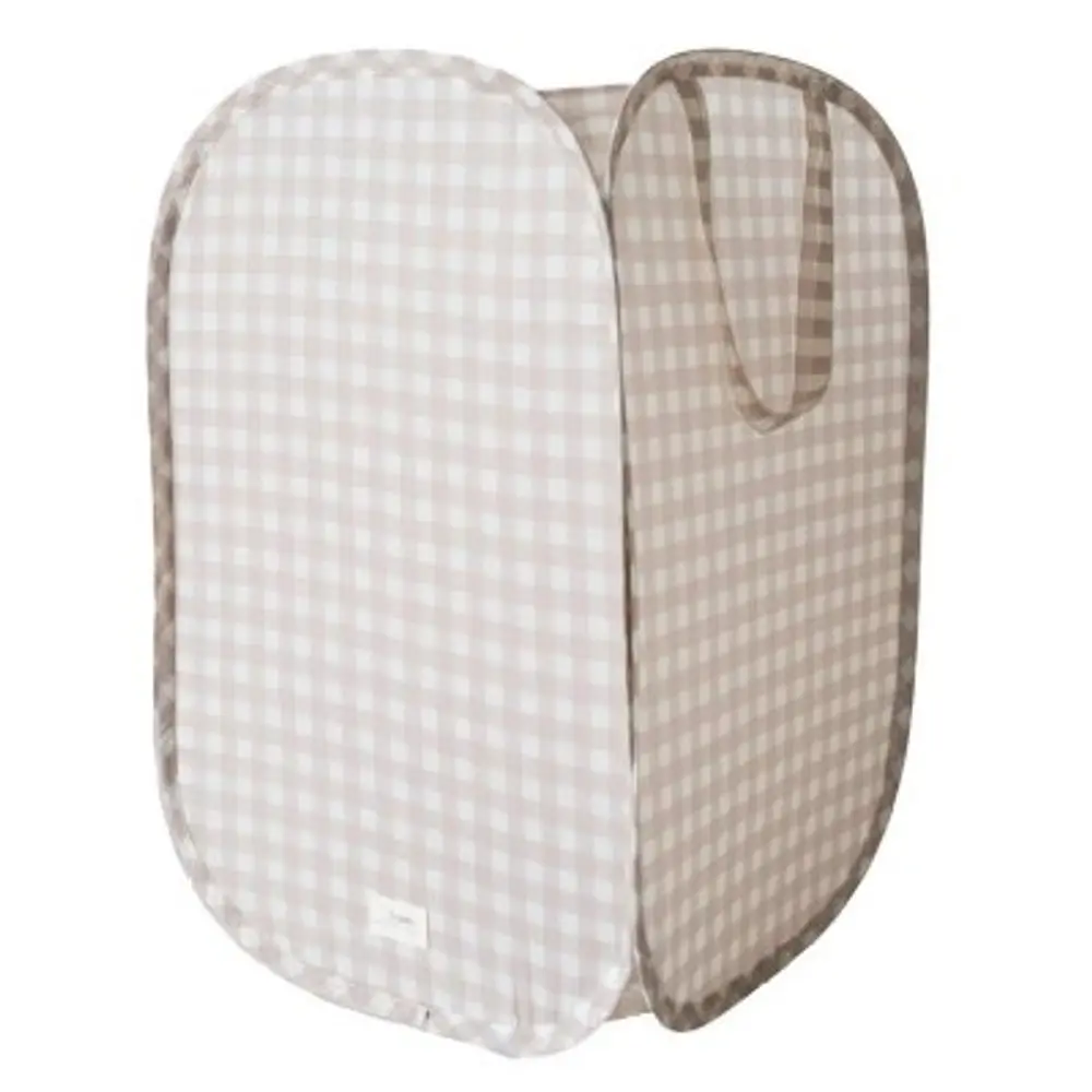 3 SPROUTS Skládací úložný koš Recycled Gingham Beige