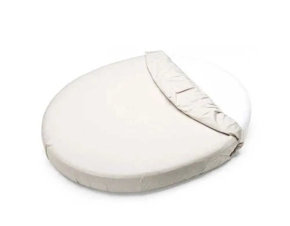 Petite&Mars Napínací prostěradlo nepromokavé do oválné postýlky Soft Dream Oval 84x50 White