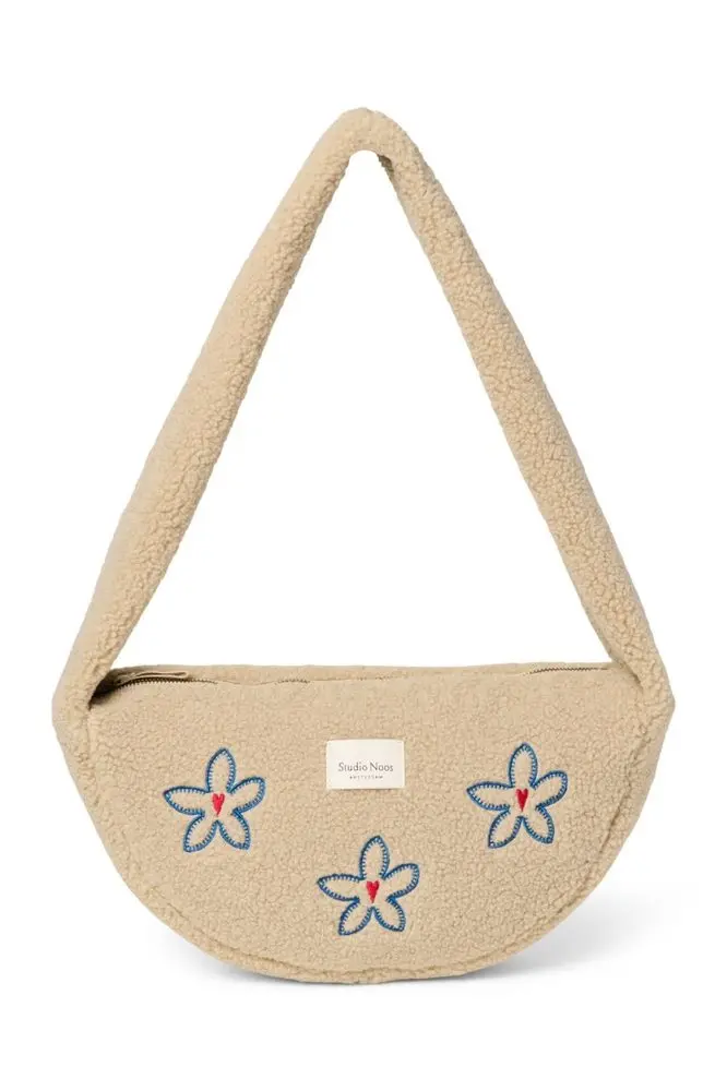 Studio Noos Teddy Mini Cross Body Kabelka Ecru Flower Heart