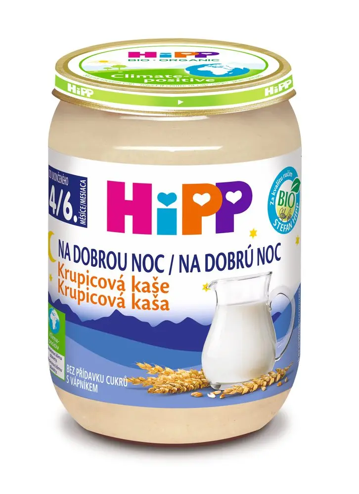 HiPP BIO Kaše na dobrou noc krupicová