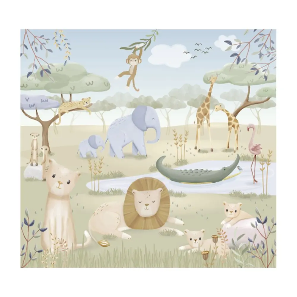 Little Dutch Tapeta na zeď Safari Friends