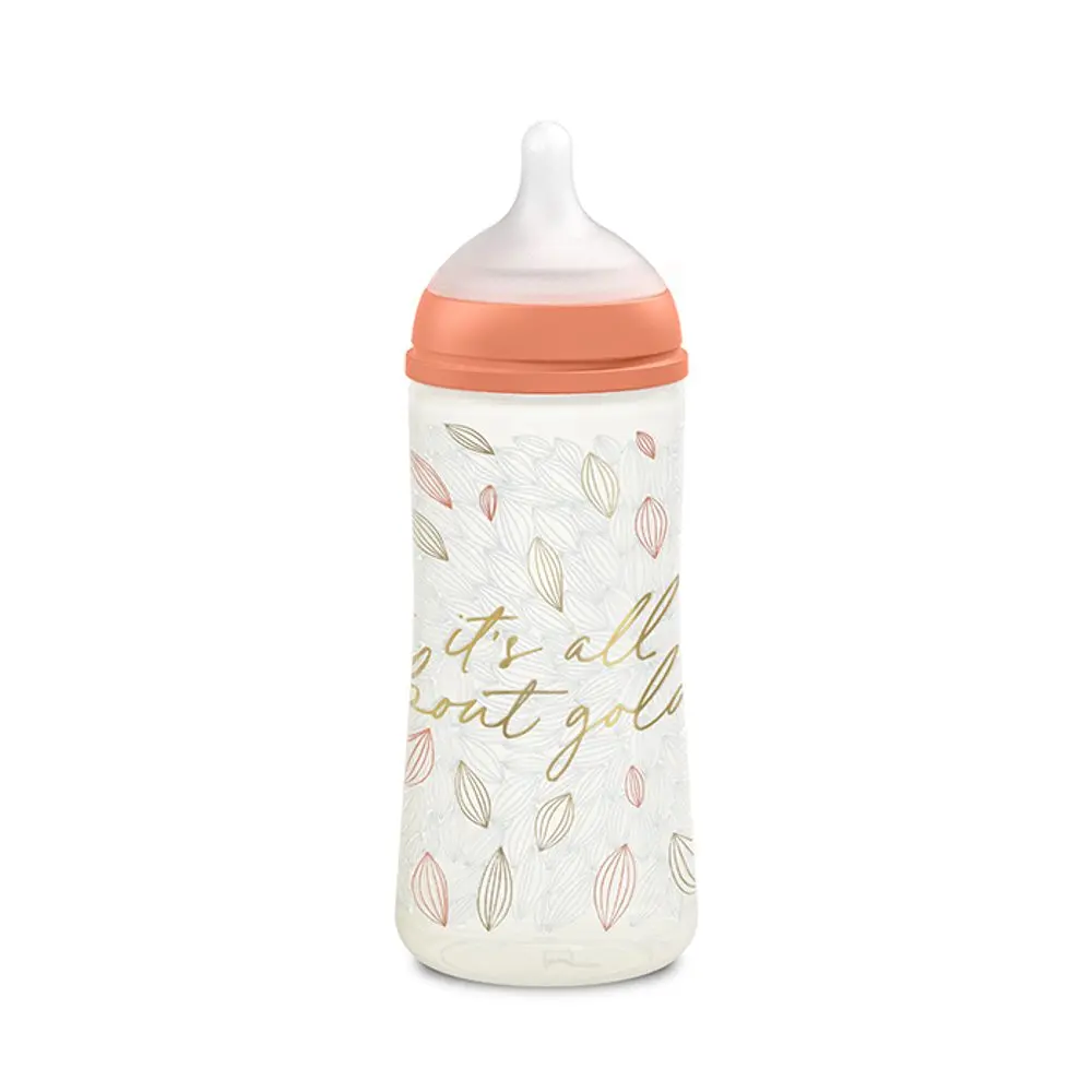 Suavinéx kojenecká láhev (L) Premium Gold 360ml - ORANŽOVÁ