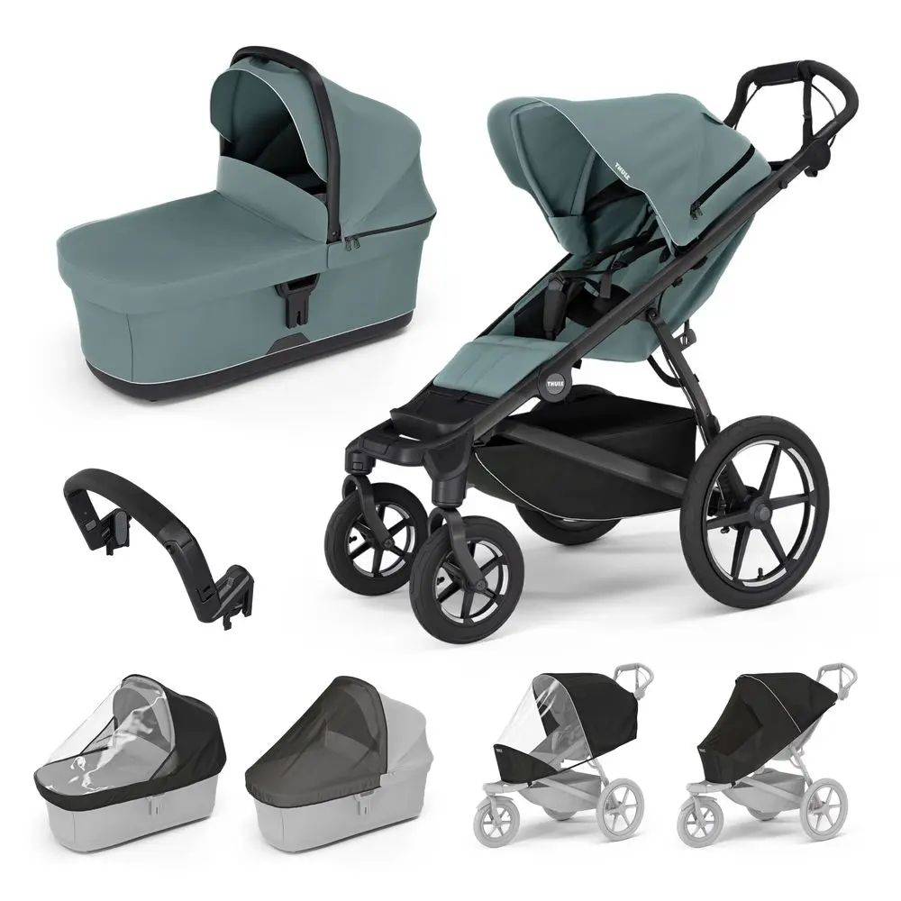 THULE Dvojkombinace 7v1 Urban Glide 4-wheel + Bassinet + příslušenství 2026 - Mid Blue