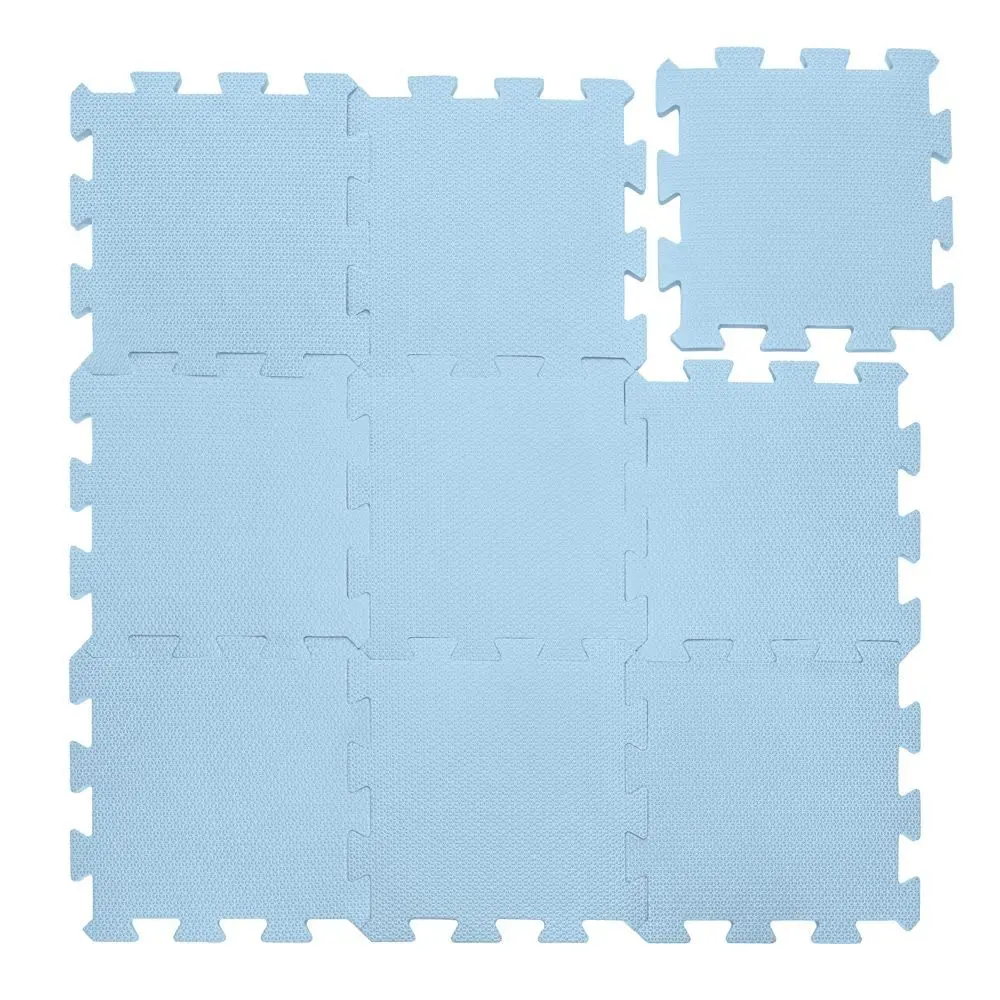 Pěnová podložka Puzzle 30x30 cm 9ks, Floral Blue
