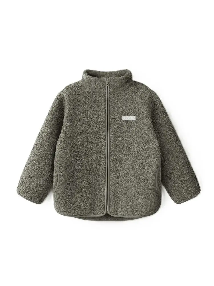 LEOKID Fleecová bunda Theo Vetiver Green vel. 110