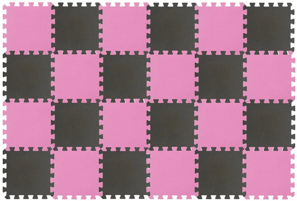 Rialto Baby Hrací podložka puzzle Pink Gray 180x120cm