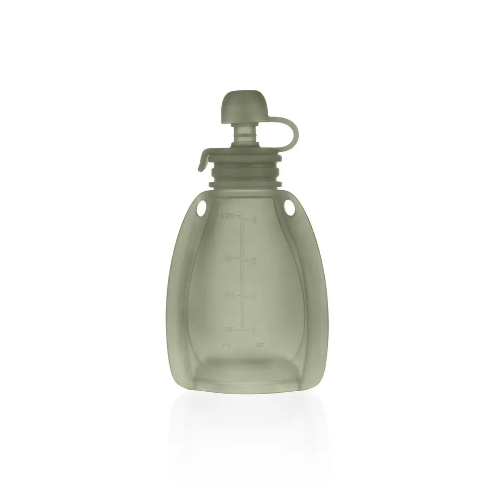 Silikonový plnitelný sáček na dětskou stravu, Transparent Green