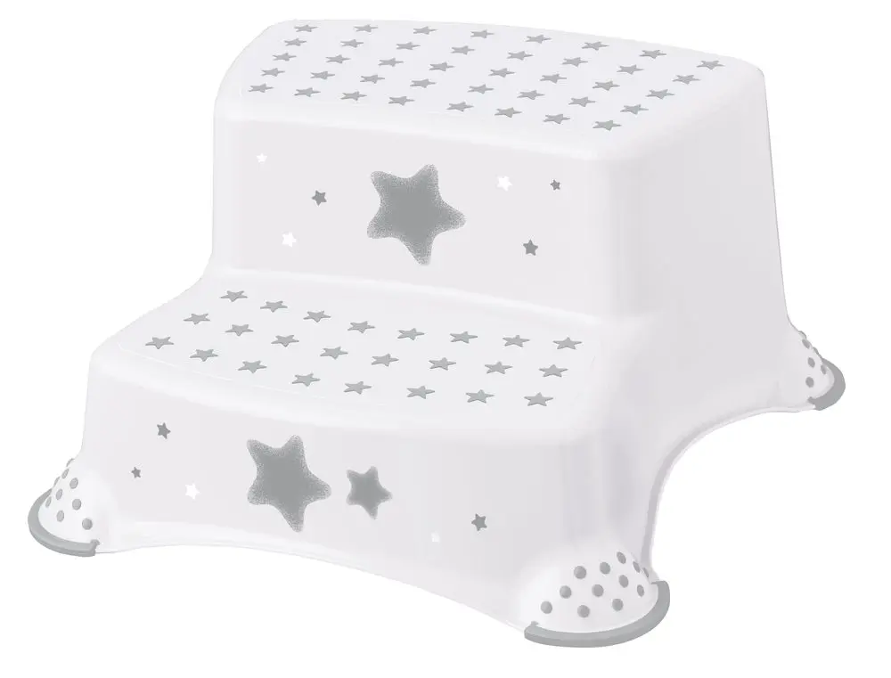 Keeeper Protiskluzové dvoustupátko pro děti k WC/umyvadlu "Stars", Kosmická bílá