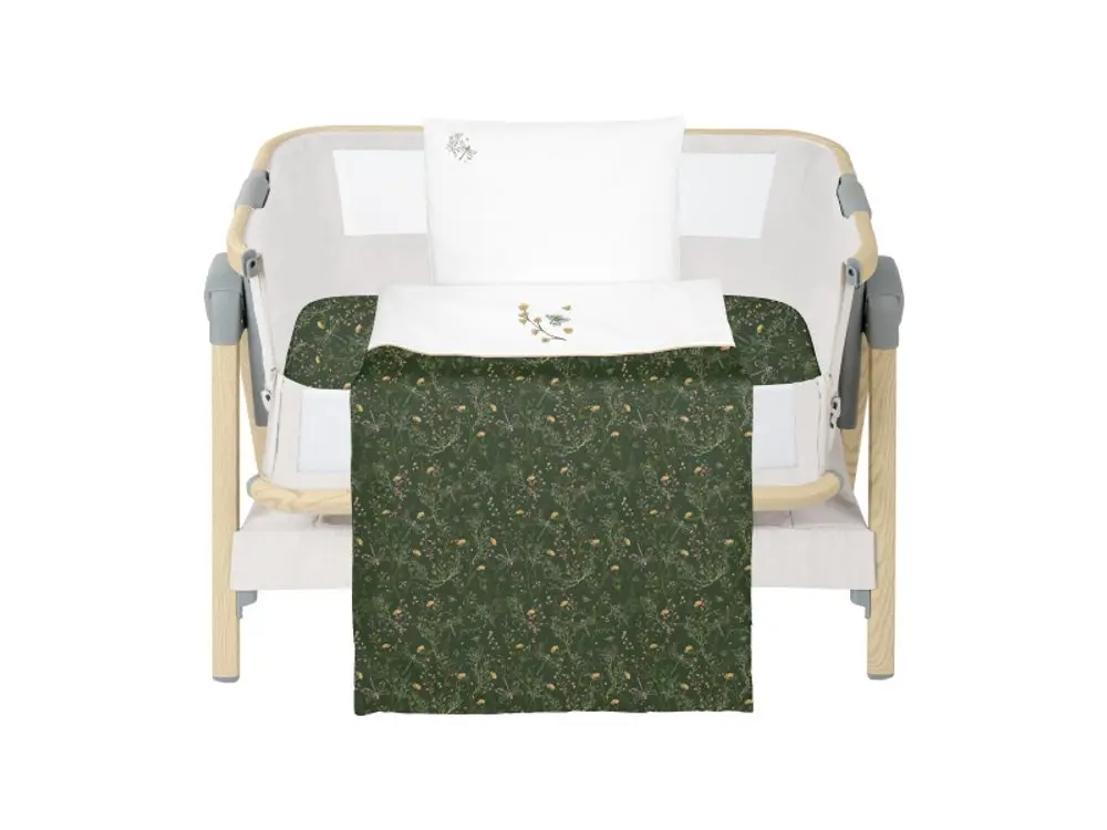 KikkaBoo Ložní sada s povlečením 3ks do postýlky 50x85 cm Secret Garden Green