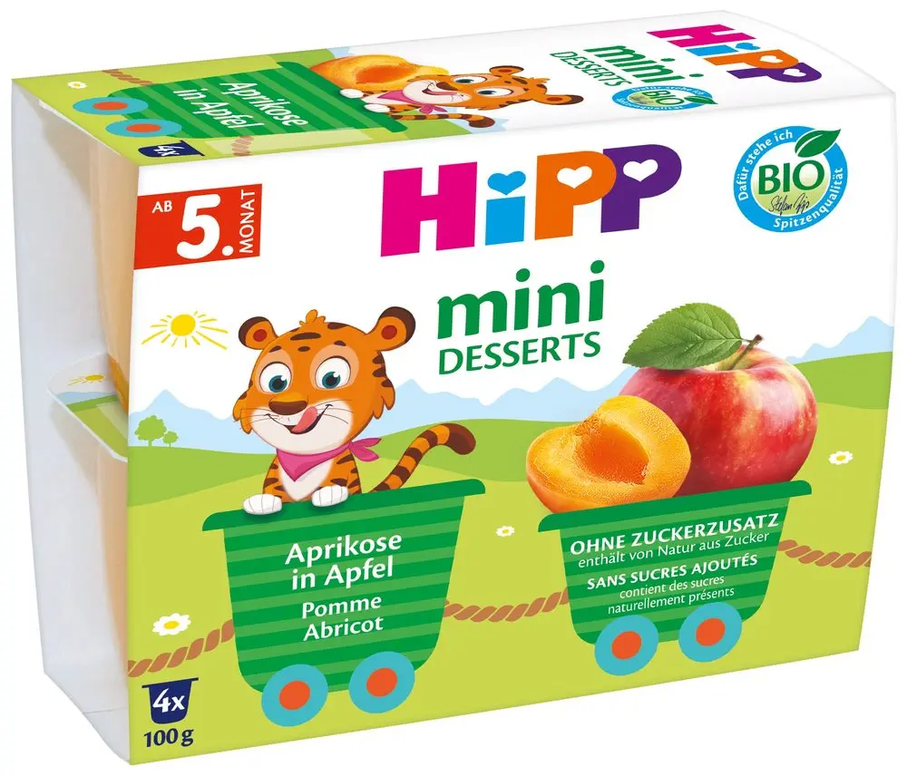 HiPP BIO Jablka s meruňkami 4x100 g