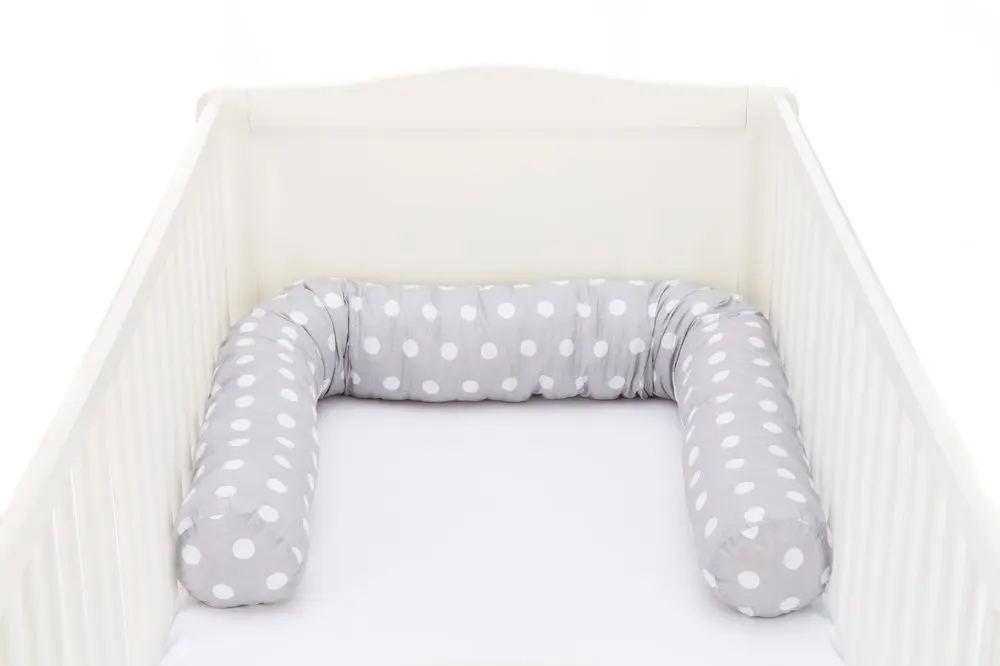 Fillikid Mantinel válec do postýlky Jersey dots grey 190 cm