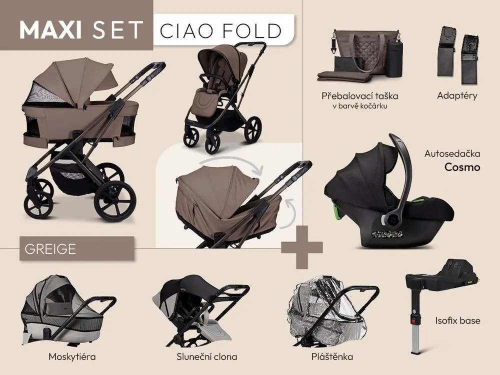 Moon CIAO FOLD maxi set - GREIGE