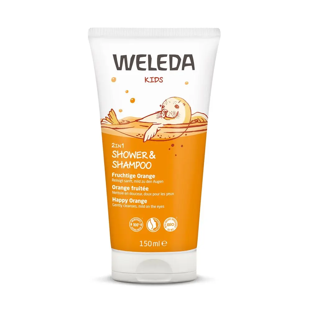 Weleda 2v1 sprchový krém a šampon Šťastný pomeranč 150 ml