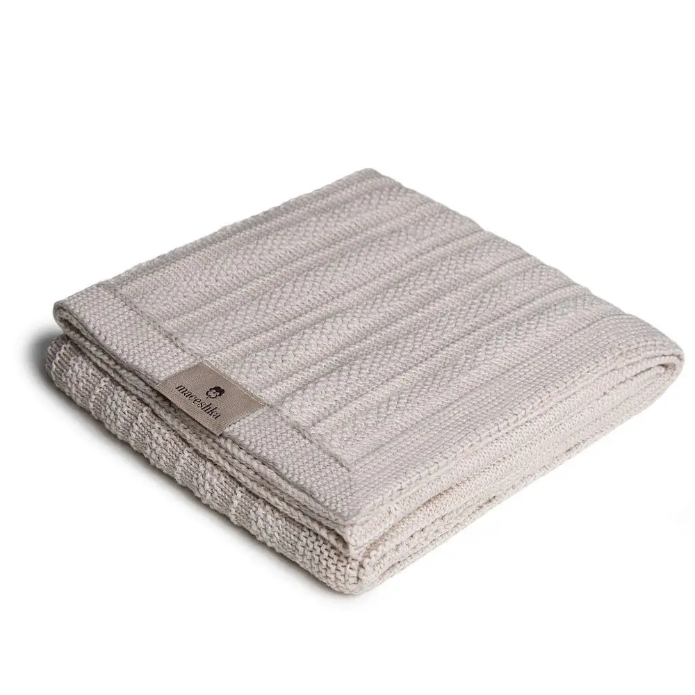 Maceshka Pletená deka Maceshka - hrášek, beige