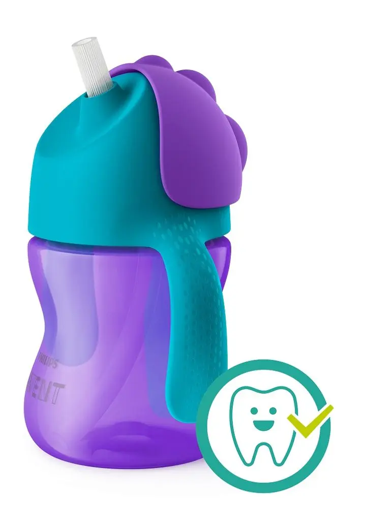 Philips AVENT Hrneček s brčkem Bendy 200ml dívka