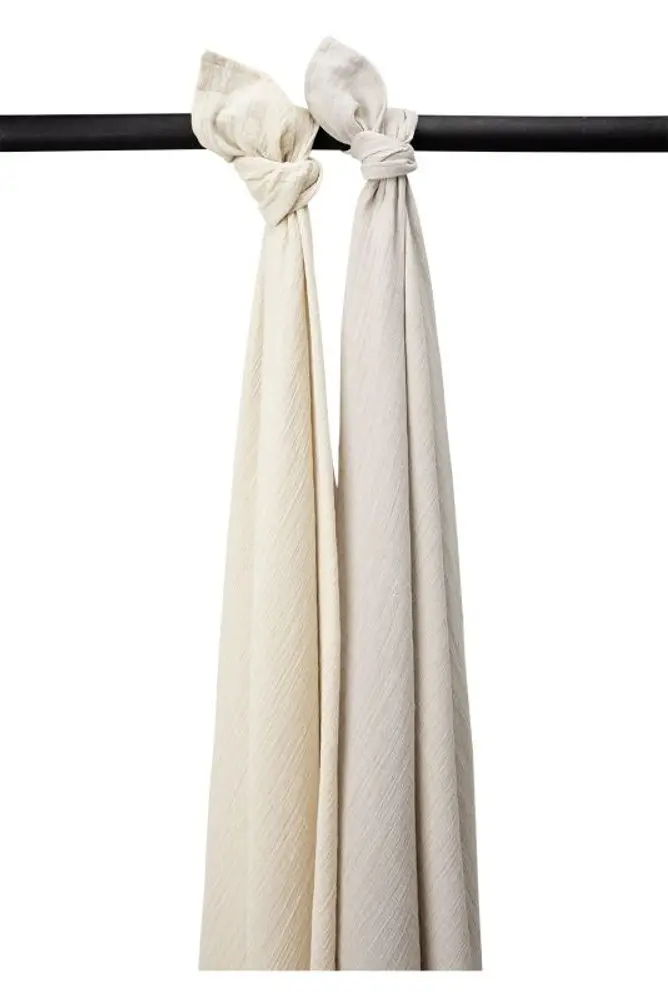 Meyco Mušelínové pleny 2-balení Soft sand/greige