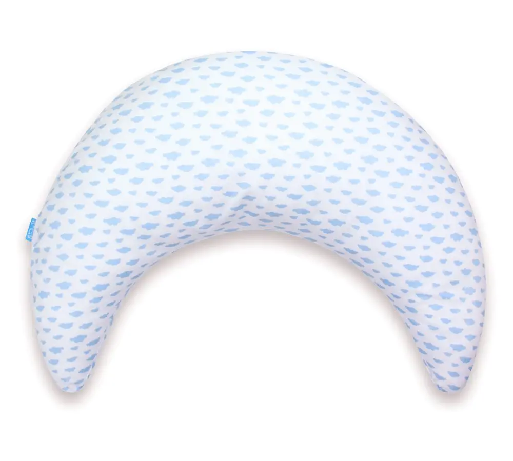 Scamp Kojící polštář ve tvaru půlměsíce (BlueWhiteClouds)