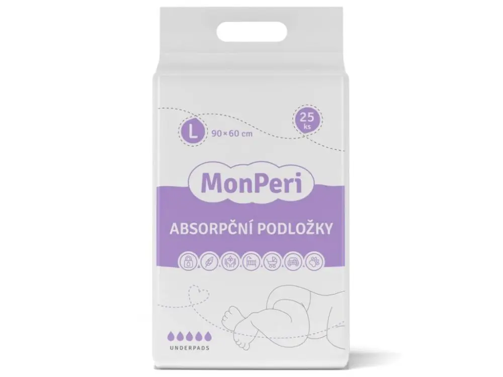 MonPeri přebalovací podložky L 60x90cm (25ks)