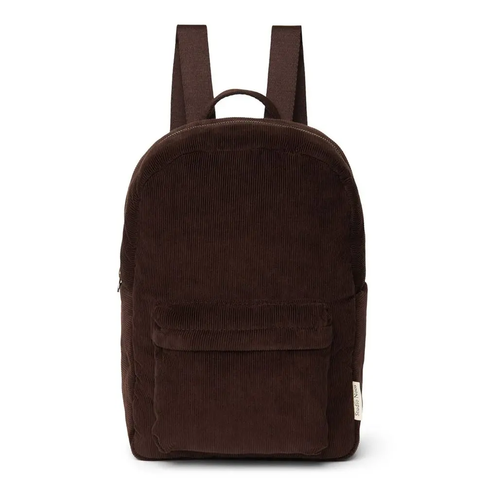 Studio Noos Teddy Midi BACKPACK batůžek s přední kapsou Chocolate