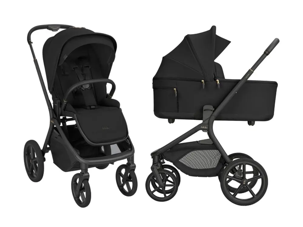 KikkaBoo Kočárek 2v1 Goya Platinum Black