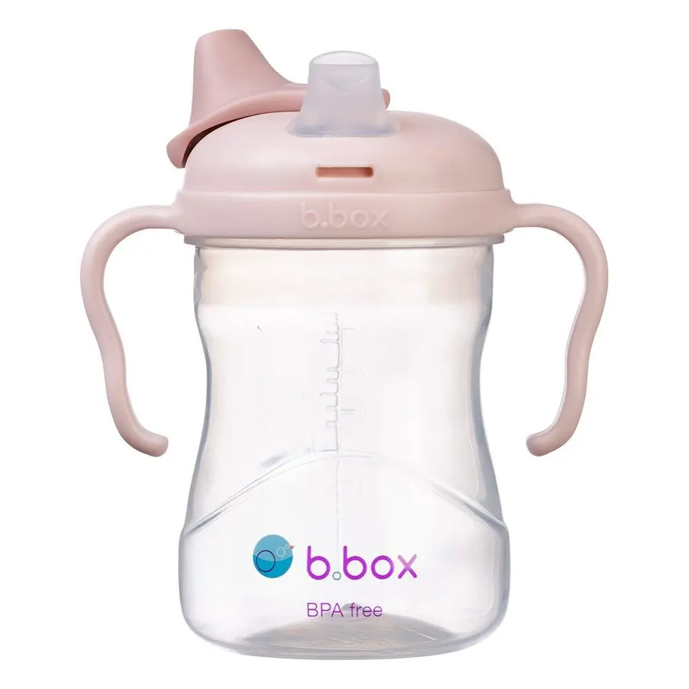 b.box Hrneček s pítkem 4m+ - světle růžový 240 ml