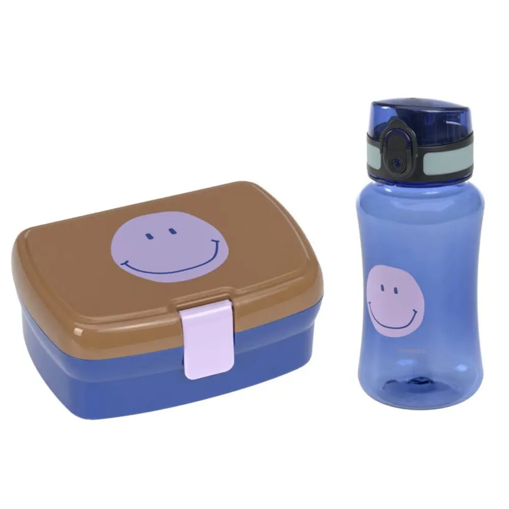 Lässig Lunch Set Little Gang Smile caramel/blue