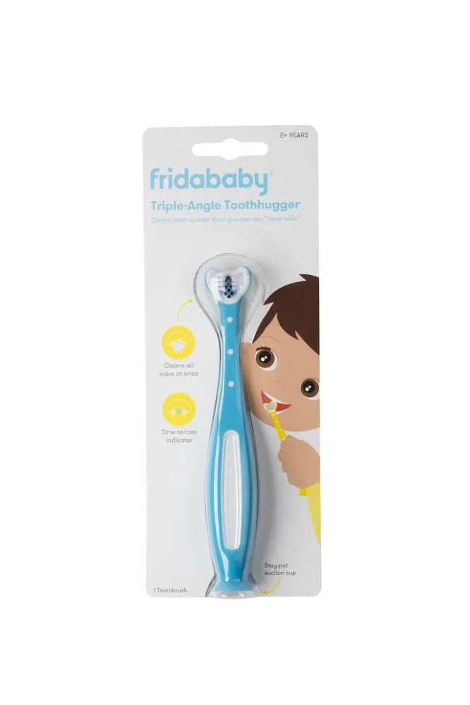 Fridababy Tooth Hugger 3D zubní kartáček modrý