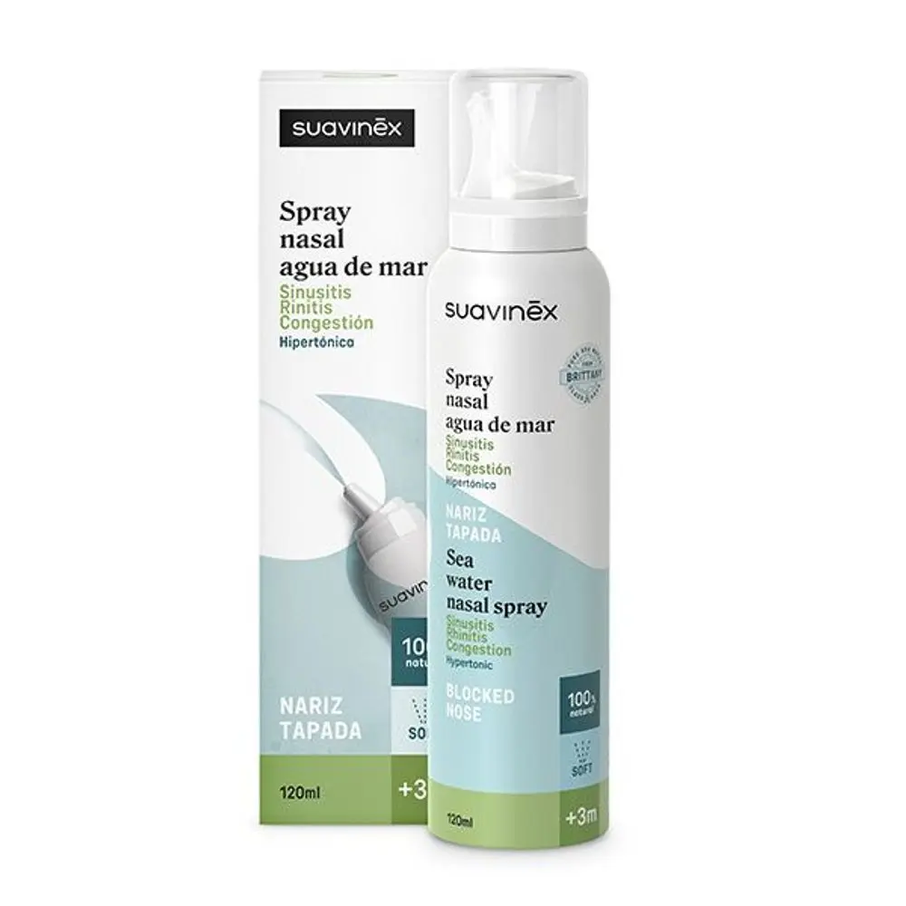 Suavinex SUAVINEX NOSNÍ SPREJ HYPERTONICKÝ +3M 120ML 100% PŘÍRODNÍ