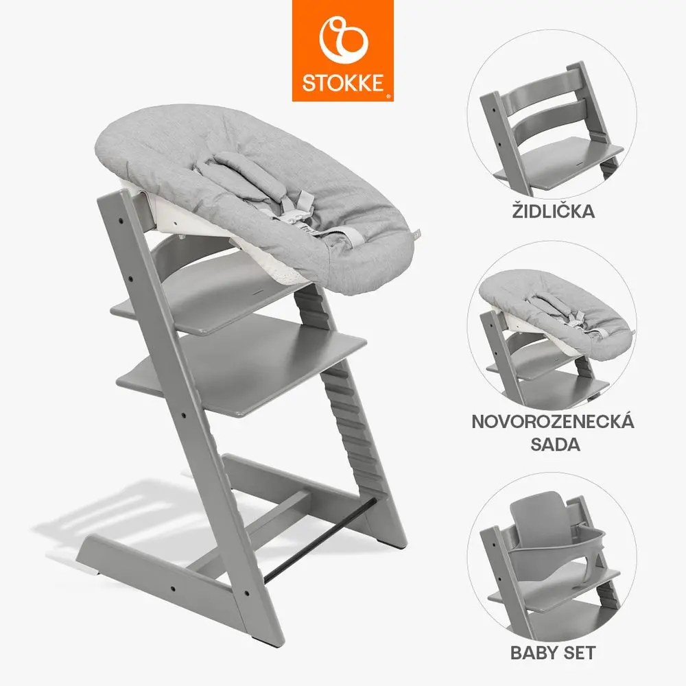 STOKKE® Tripp Trapp® + novorozenecká sada + Baby set zvýhodněná sada