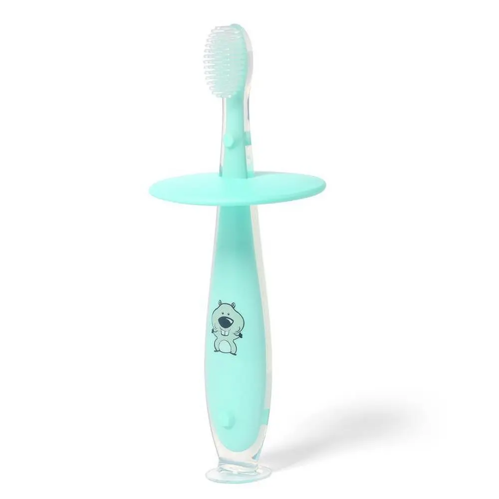 BABYONO Kartáček zubní bezpečný mint 12m+ - BABYONO Kartáček zubní bezpečný mint 12m+